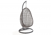 H�ngekorb CRISSCROSS Polyrattan mit Gestell und Kissen